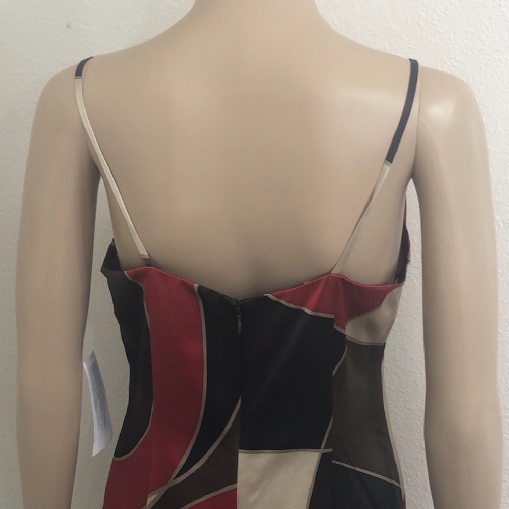 NWT Calvin Klein Cardinal Combo 100% Silk Dress - Picture 4 of 8